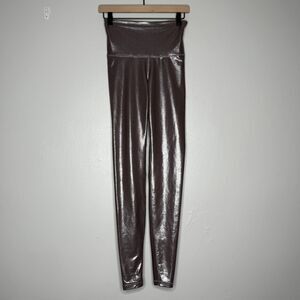 Old Navy Active Womens PowerSoft Leggings Small Tall Extra High-Rise Silver